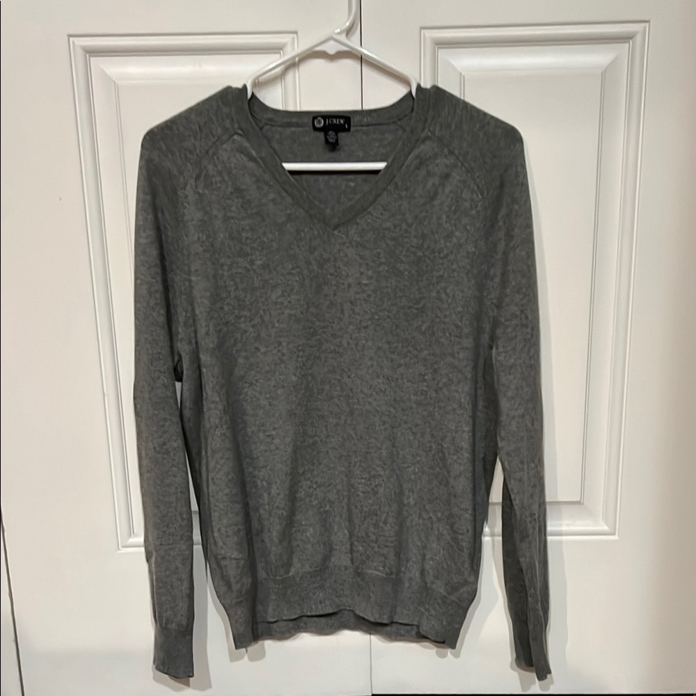 J. Crew Gray Men’s Cotton Cashmere Sweater